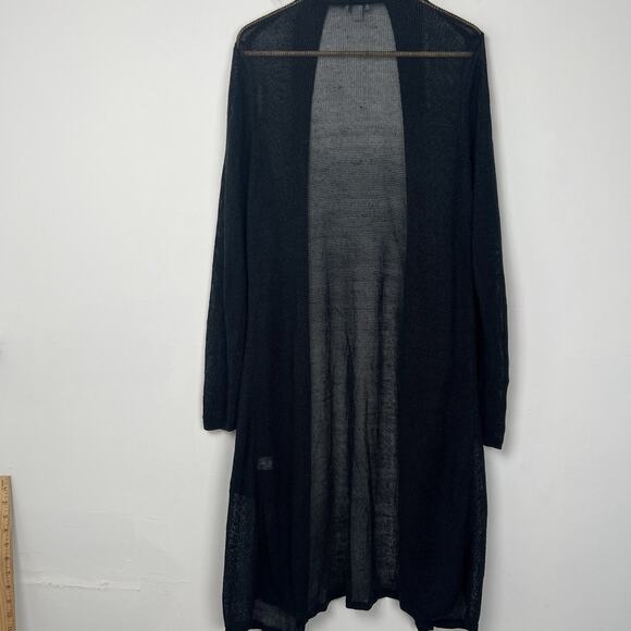 HOLES - J. Jill Women’s Size M Long Sleeve Knit Open Front Linen Blend Cardigan - Picture 9 of 12